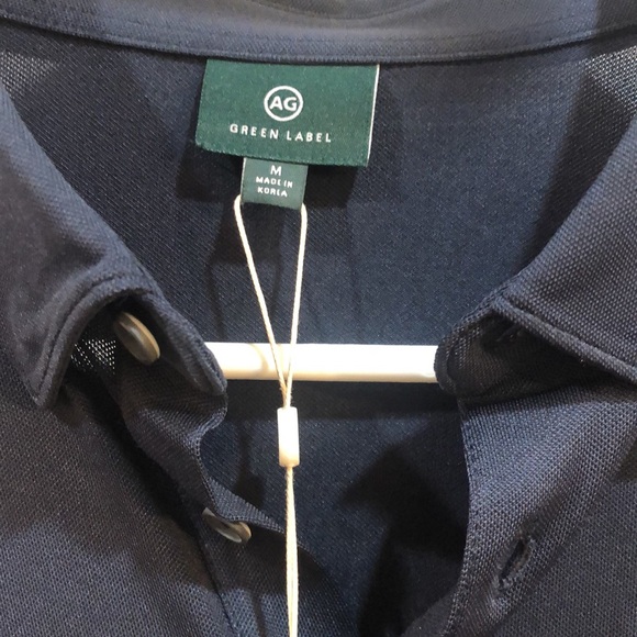 NEW AG Adriano Goldschmied Green Label Polo Golf Shirt Striped - Picture 2 of 7